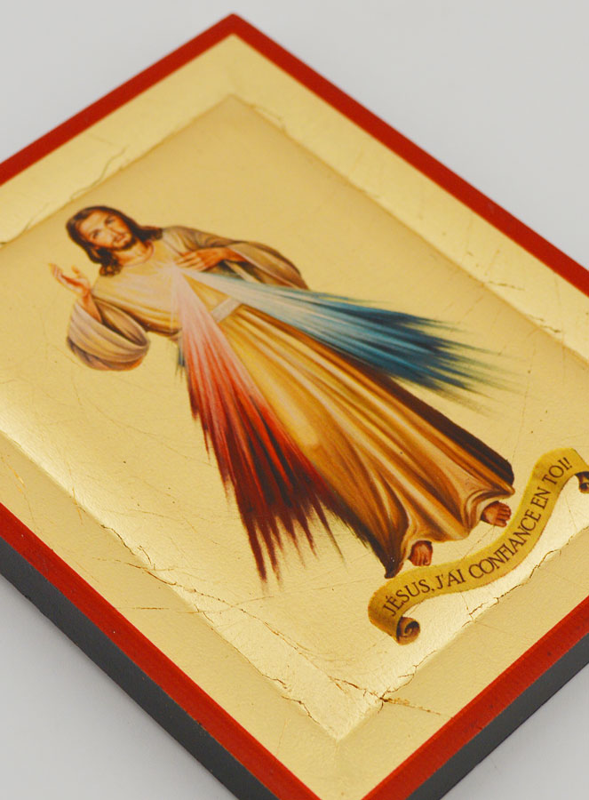 Icono Bizantino Cristo Misericordioso Pintado a Mano - 13 cm (pic 3)