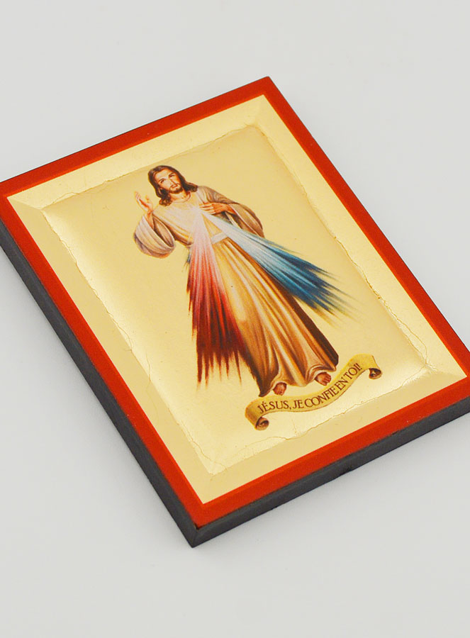 Icono Bizantino Cristo Misericordioso Pintado a Mano - 8 cm (pic 3)