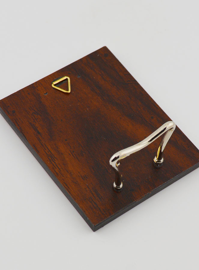 Icono Bizantino Virgen Milagrosa Pintado a Mano - 8cm (pic 4)