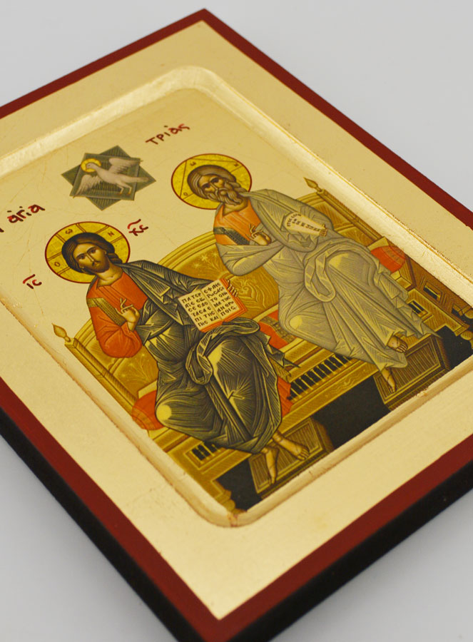 Icono Bizantino Griego Santa Trinidad - 17 cm (pic 3)