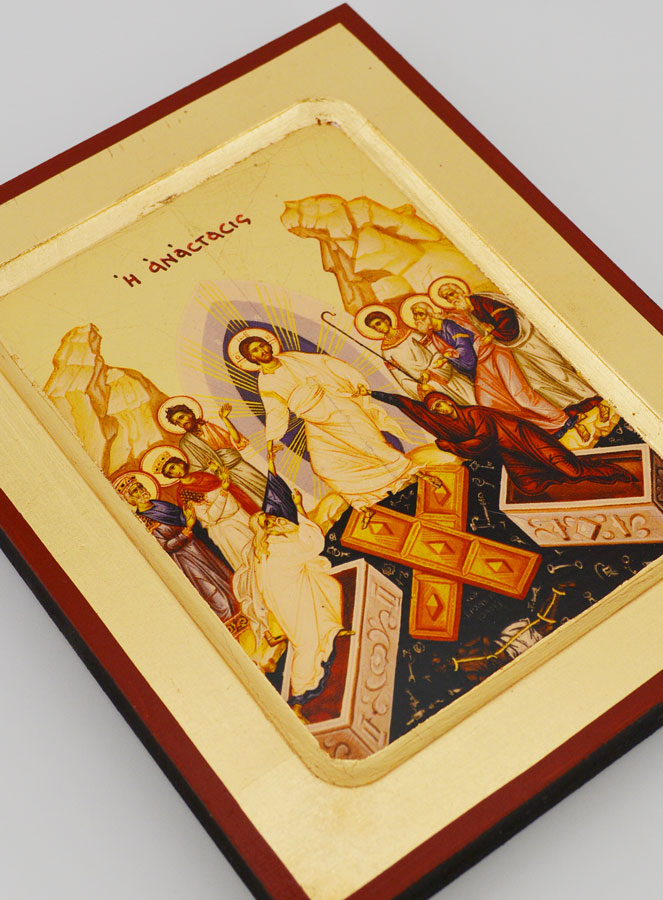 Icono Bizantino de la Resurrección de Cristo - 17 cm (pic 3)