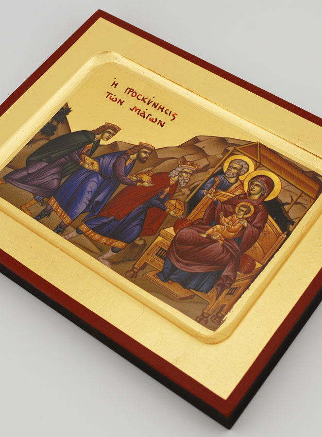 Ícone Bizantino Os Reis Magos - 17 cm (pic 3)