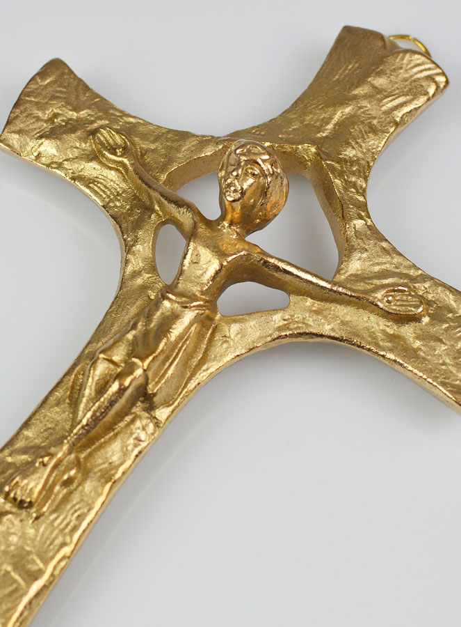 Crucifijo en Bronce Artesanal - 19 cm (pic 2)