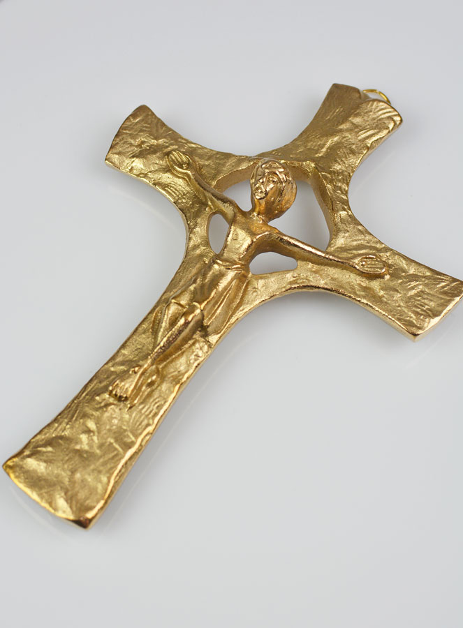 Crucifijo en Bronce Artesanal - 19 cm (pic 3)