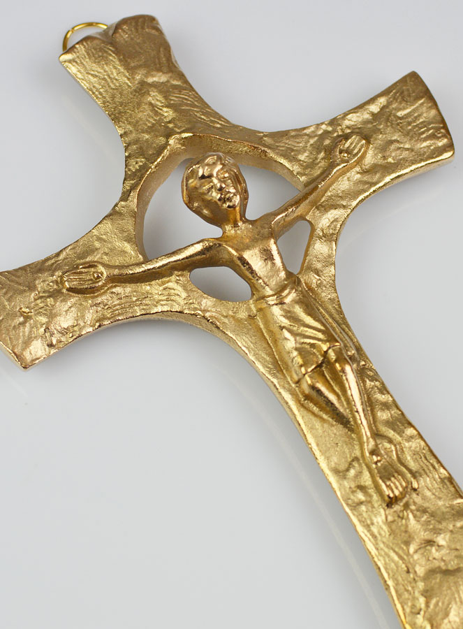 Crucifijo en Bronce Artesanal - 19 cm (pic 4)