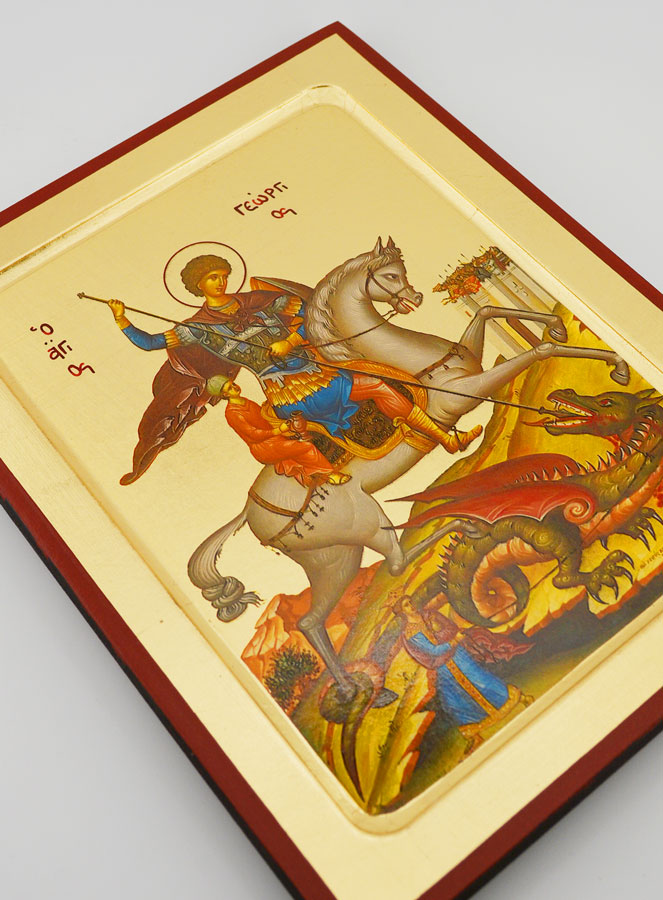 Icono Bizantino San Jorge - 23 cm (pic 3)