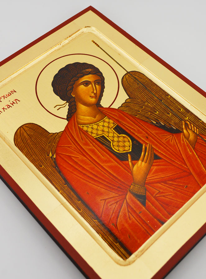 Icono Bizantino Griego San Miguel Arcángel - 22 cm (pic 3)