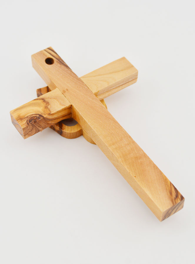 Cruz Crucifijo del Espíritu Santo de Madera de Olivo - 12 cm (pic 4)
