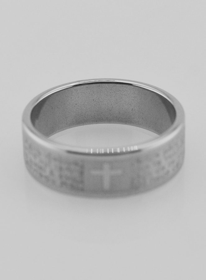 Anillo Religioso Oración del Padre Nuestro Talla 63 (pic 4)