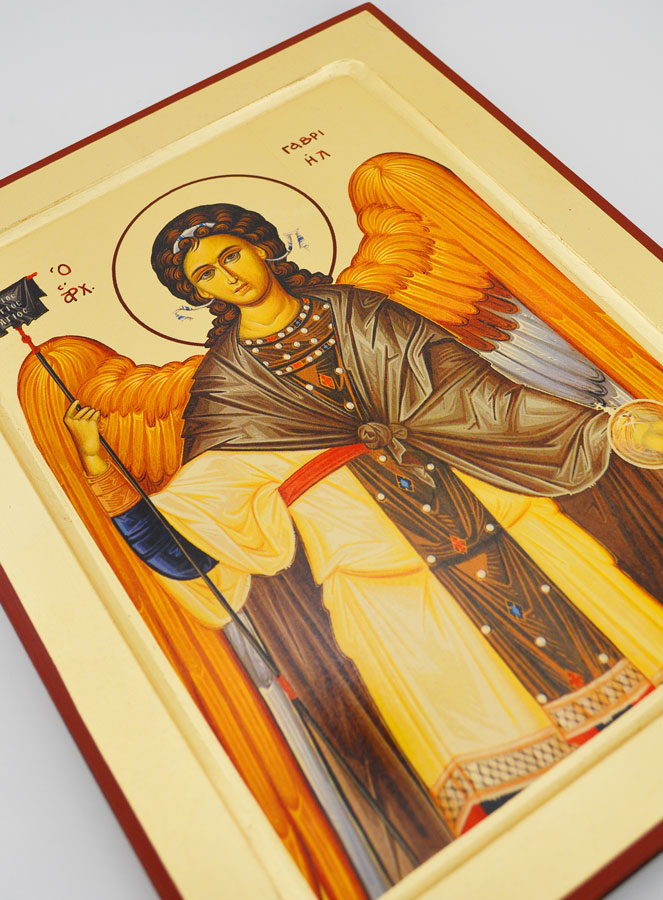 Icono Bizantino San Gabriel Arcángel - 30 cm (pic 3)