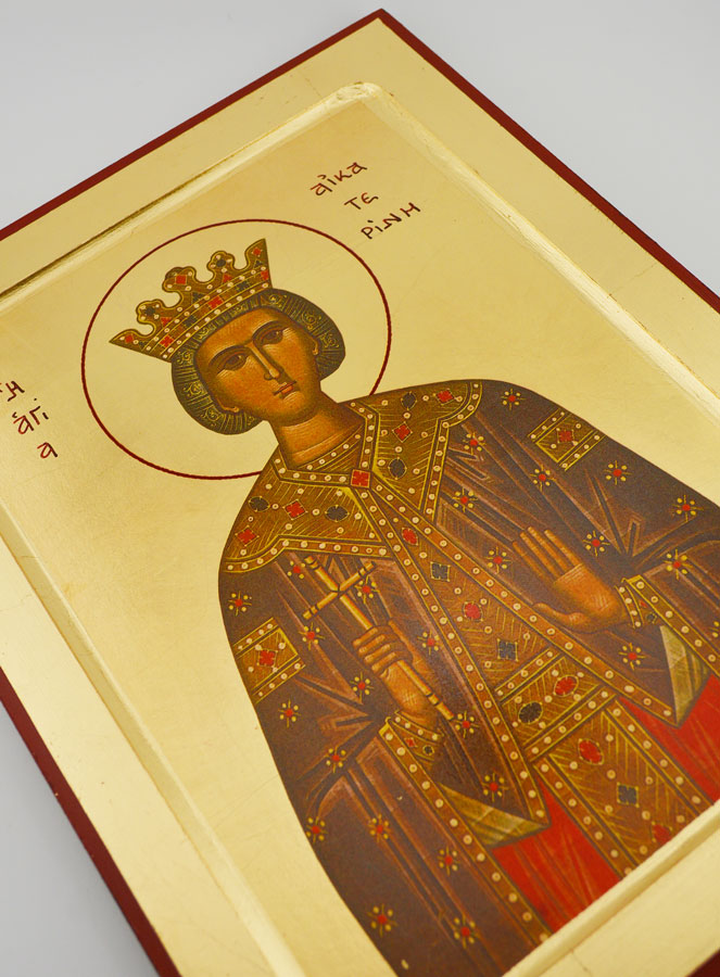 Icono Bizantino Santa Catalina de Alejandría - 30 cm (pic 3)