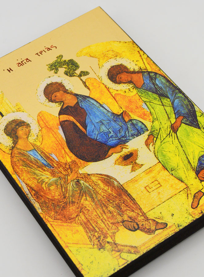Icono Bizantino Santa Trinidad de Roublev - 20 cm (pic 3)