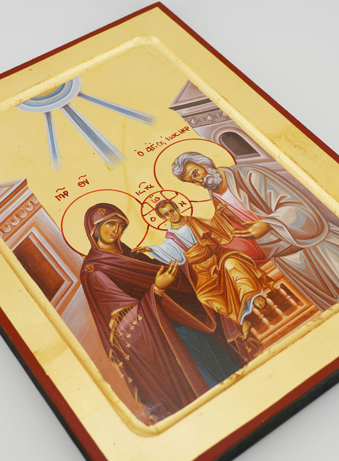 Icono Bizantino Sagrada Familia de Nazareth - 22 cm (pic 3)