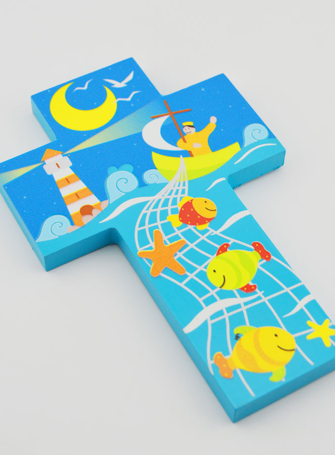 Cruz Infantil de Madera - La Pesca Milagrosa (pic 3)
