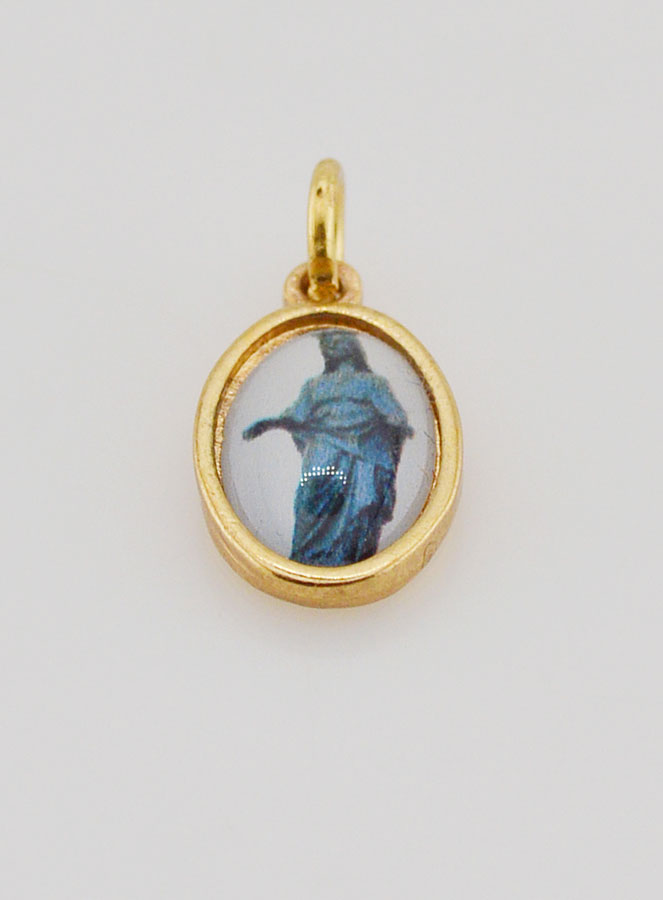 Medalla Nuestra Señora de la Virgen Negra Dorada - 14 mm (pic 2)