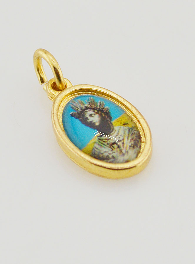 Medalla Nuestra Señora de la Salette Dorée - 14 mm (pic 3)