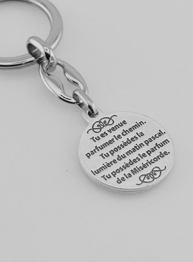 Llavero de Santa María Magdalena Plateado con Oración (pic 4)