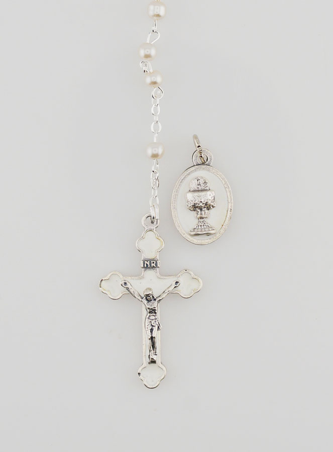 Rosario para Primera comunión Plateado  + Medalla de Comunión (pic 3)
