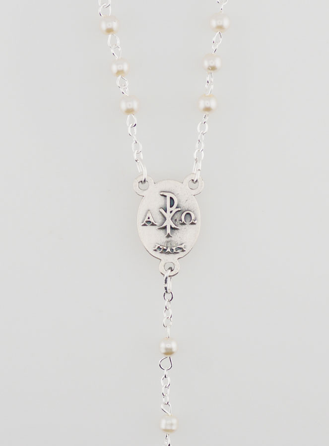 Rosario para Primera comunión Plateado  + Medalla de Comunión (pic 4)