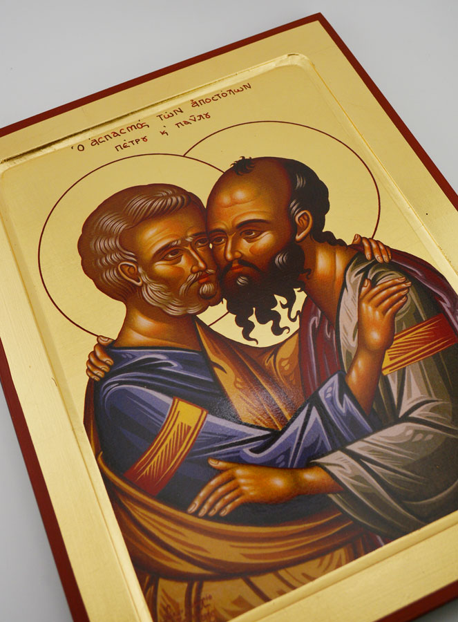 Ícone Bizantino São Pedro e São Paulo – 28 cm (pic 3)