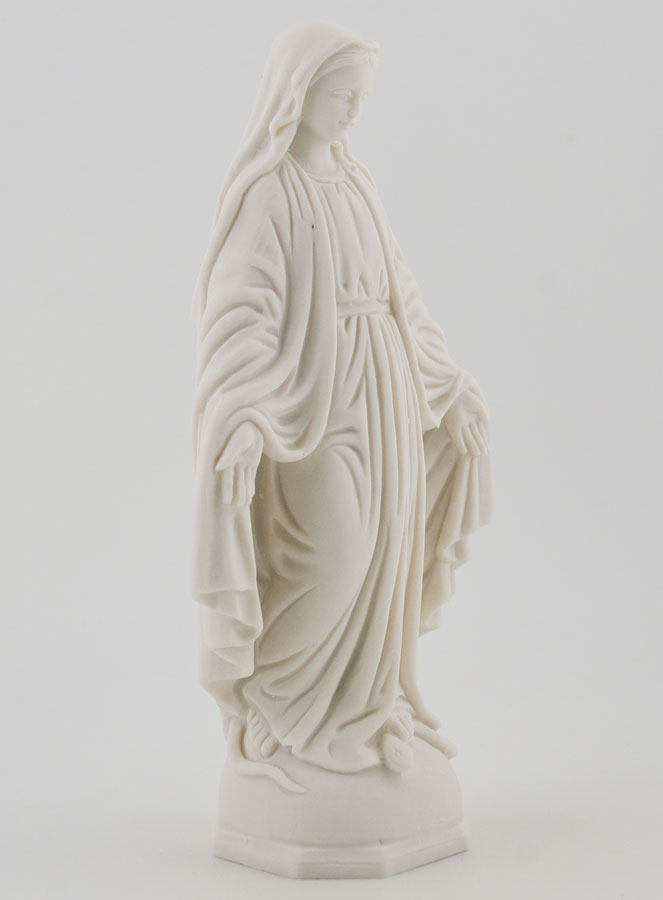 Estatuilla Virgen Milagrosa - Resina Blanca - 14 cm (pic 3)