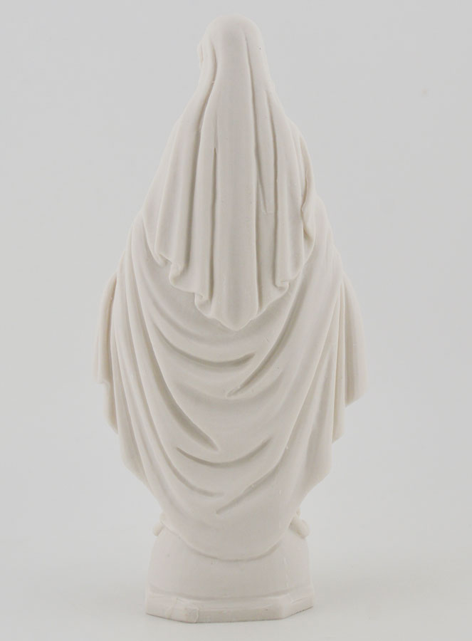 Estatuilla Virgen Milagrosa - Resina Blanca - 14 cm (pic 4)