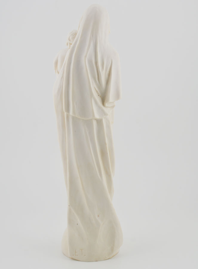 Estatuilla Nuestra Señora de la Ternura con el Niño Jesús - Tono Marfil - 20 cm (pic 4)