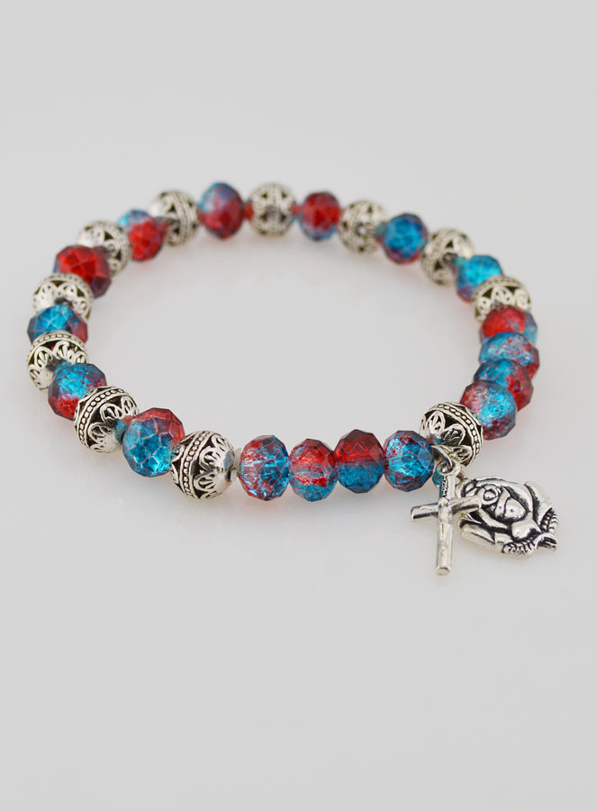 Pulsera Decenario Perlas de Cristal y Perlas de Plata (pic 3)
