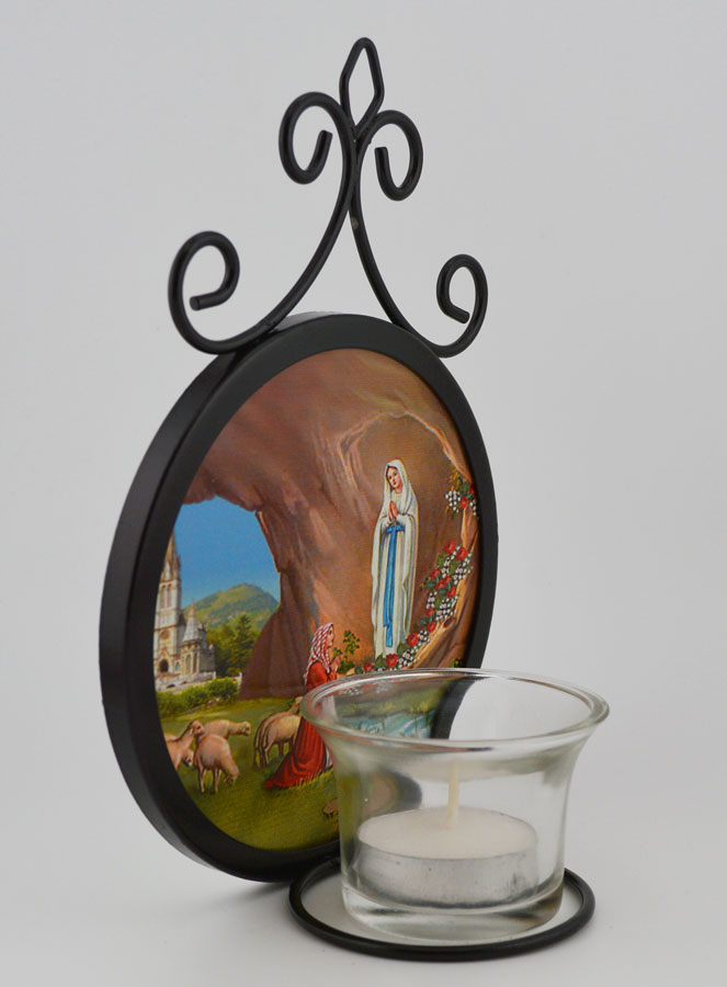 Palmatoria Icono Nuestra Señora de Lourdes - 18 cm (pic 3)