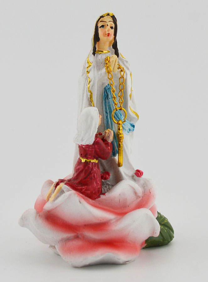 Estatuilla Nuestra Señora de Lourdes y Santa Bernadette - 9 cm (pic 3)
