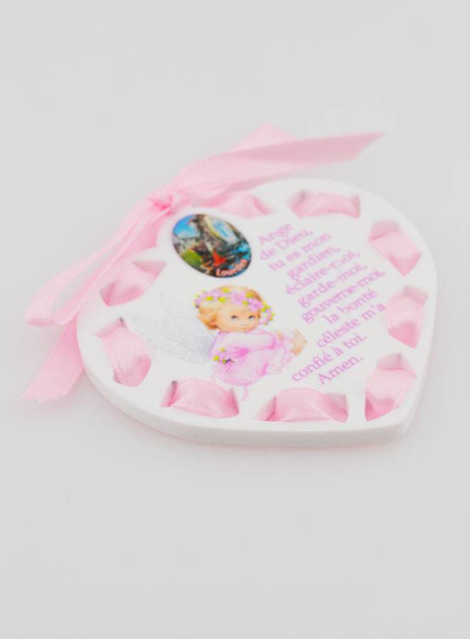 Icono Ángel de la Guarda Azul - Regalo de Bautizo Niña - 7 cm (pic 3)