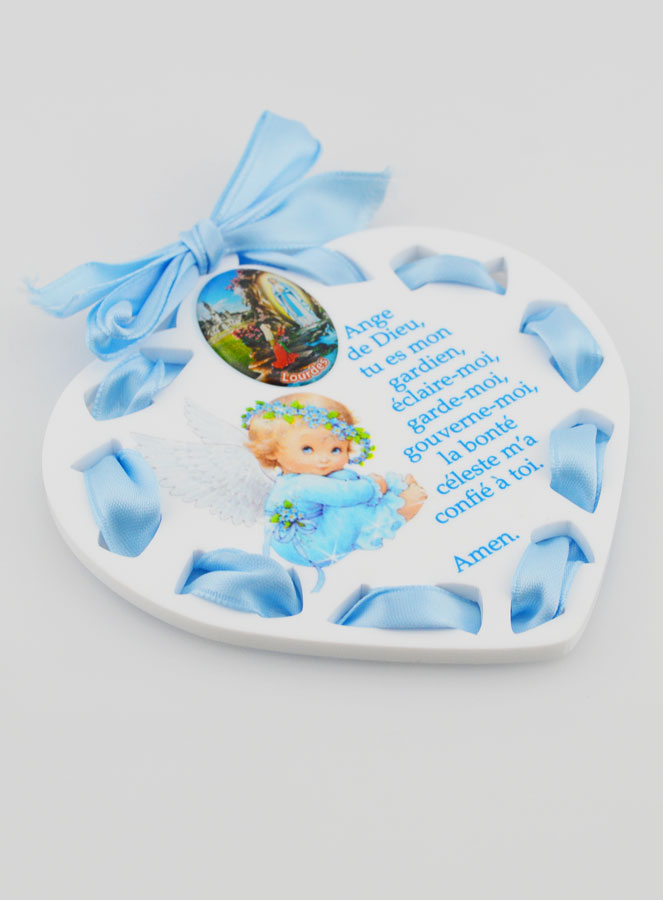 Icono Ángel de la Guarda Azul - Regalo de Bautizo Niño - 11 cm (pic 3)