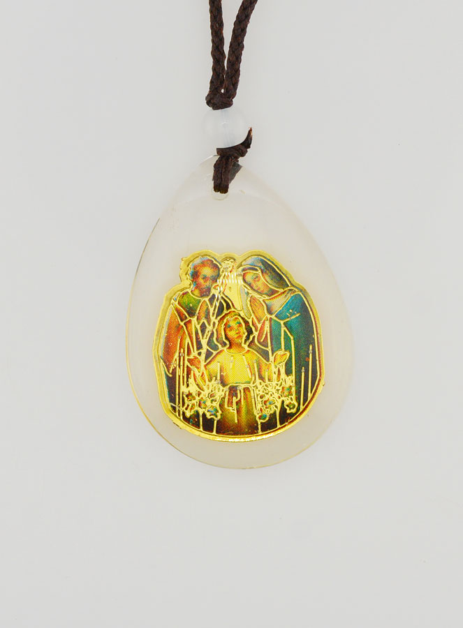 Medalla Gota de Vidrio - Sagrada Familia - con Cordón (pic 4)