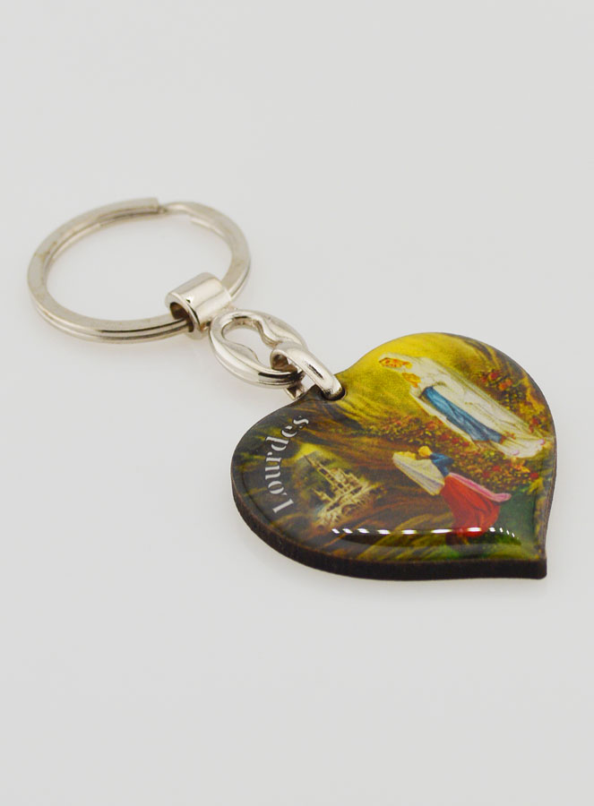 Porta-Chaves Coração de Nossa Senhora de Lourdes - 4 cm (pic 3)