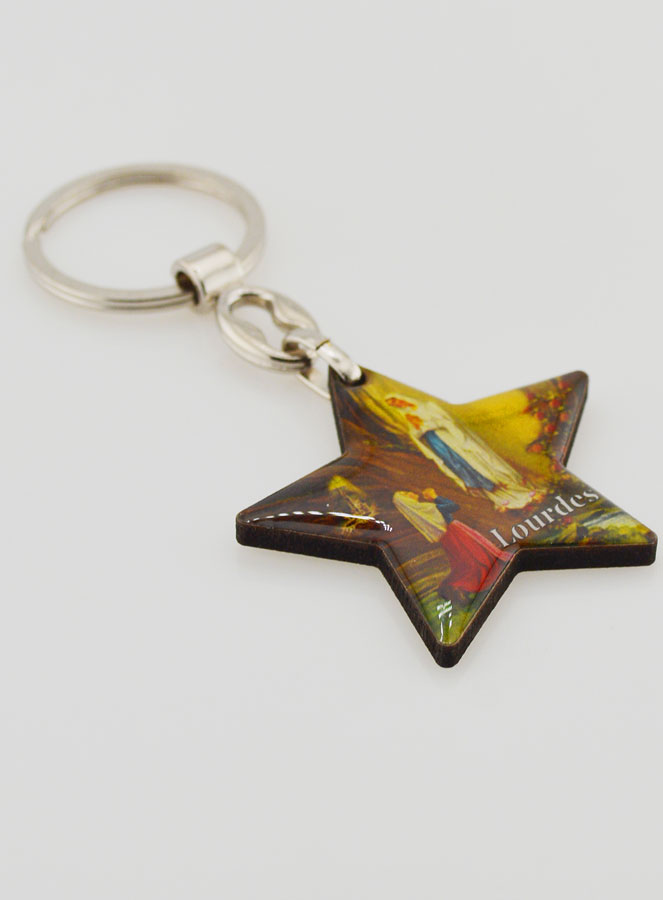 Llavero Estrella de Nuestra Señora de Lourdes - 4 cm (pic 3)