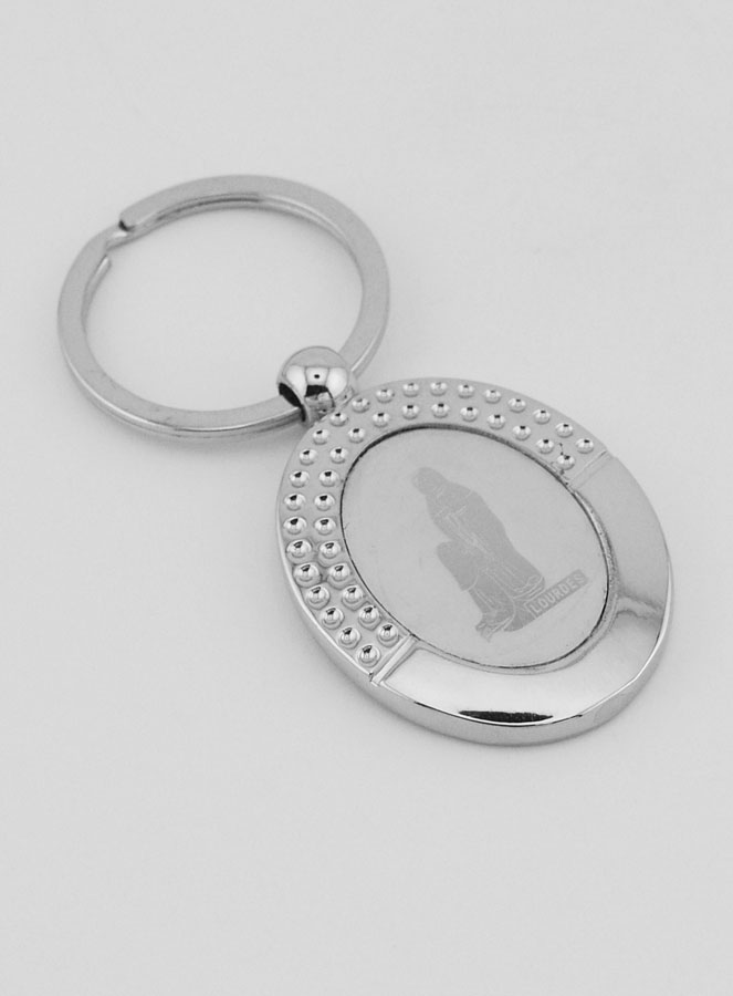 Porta-Chaves de Nossa Senhora de Lourdes em Prata - 4 cm (pic 3)