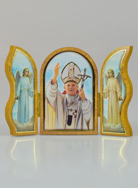 Icono Tríptico San Juan Pablo II - 12 cm (pic 1)