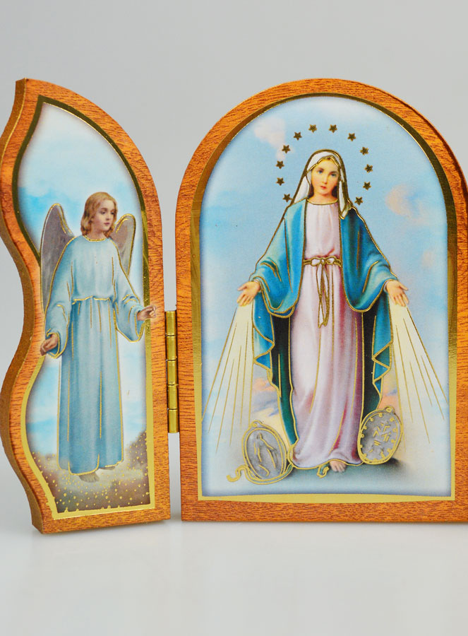 Icono Tríptico Virgen Milagrosa- 12 cm (pic 4)