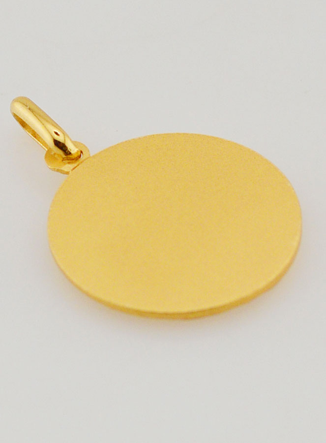 Medalla Virgen María Orando Bañada en Oro - 18 mm (pic 4)