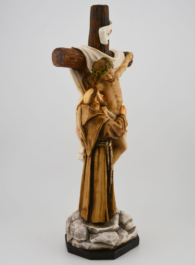 Estatuilla de San Francisco al Pie de la Cruz - 30 cm (pic 3)