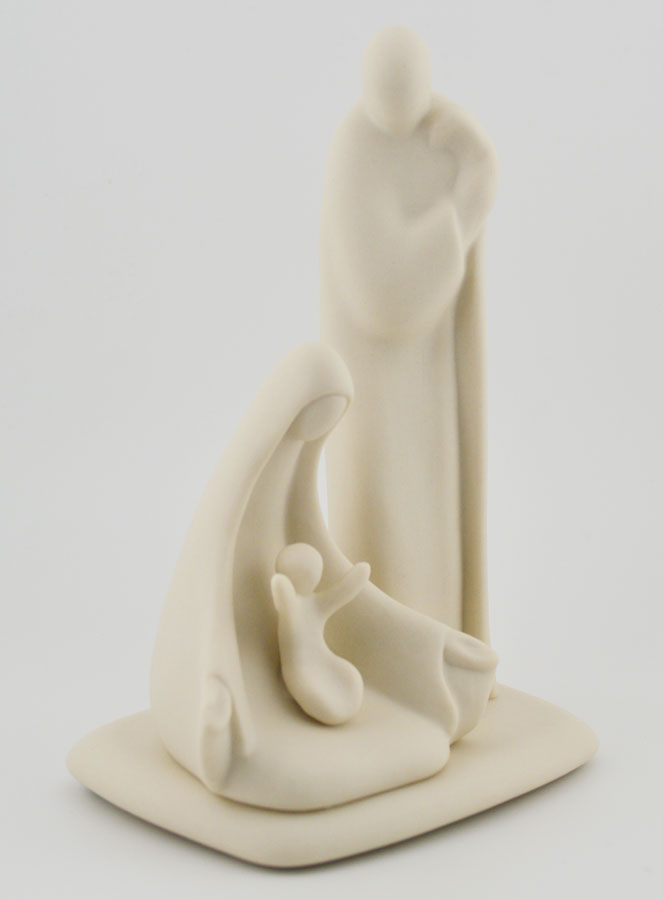 Estatuilla Sagrada Familia Moderna Artesanal - Porcelana - 16 cm (pic 3)