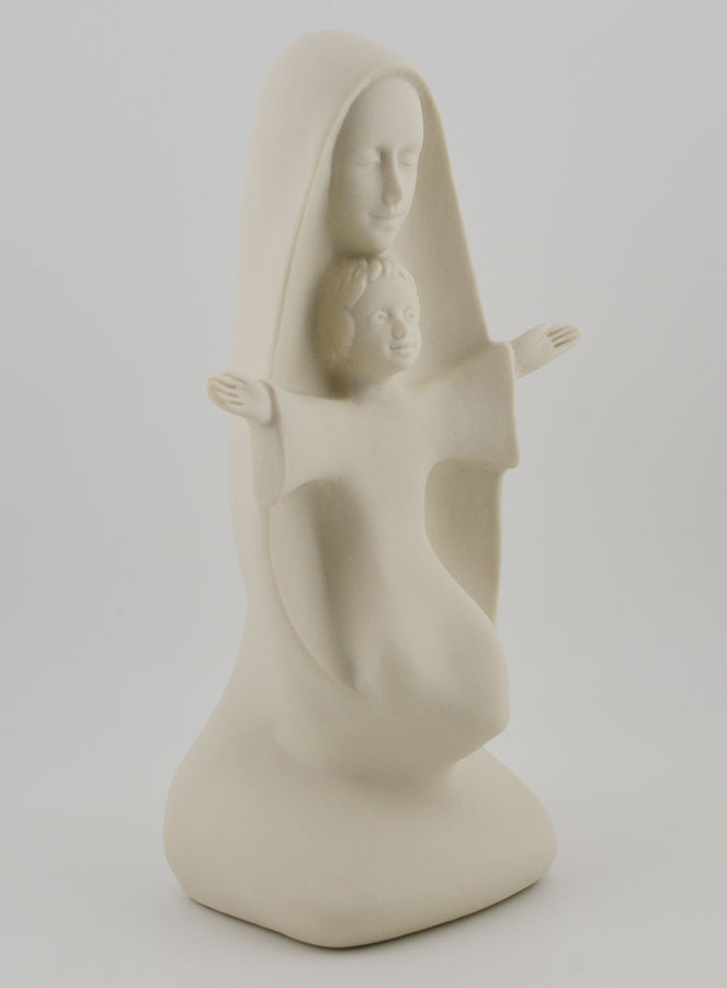 Estátua Moderna da Virgem Maria com o Menino Jesus – Porcelana – 20 cm (pic 3)