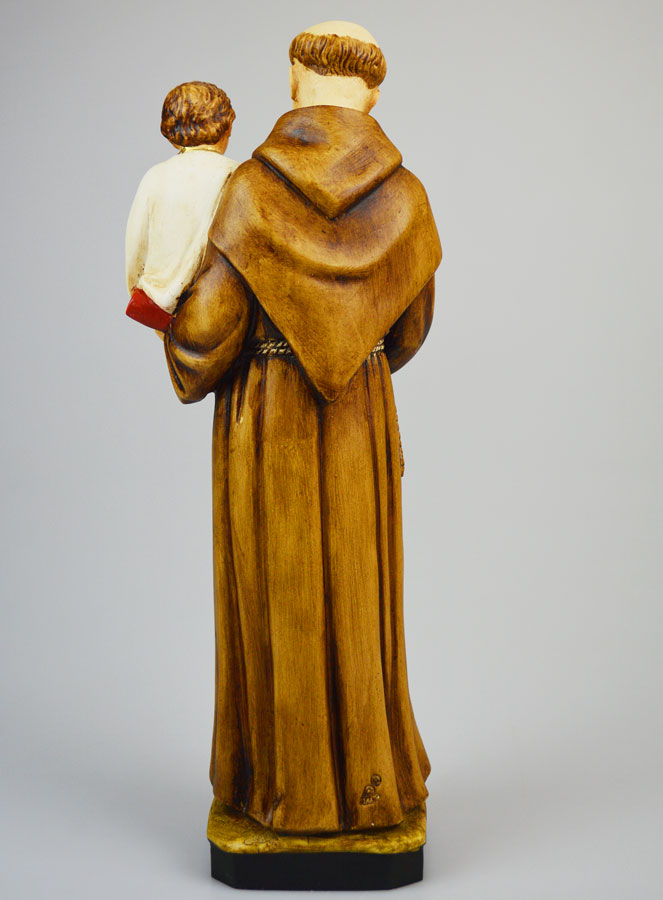 Estátua Santo António de Pádua Pintada à Mão – 30 cm (pic 4)