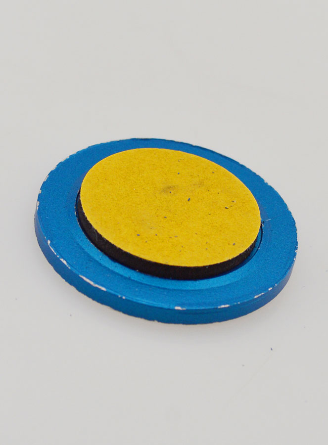 Placa Auto San Cristóbal Plata - Ribete Azul - 3.5 cm (pic 4)