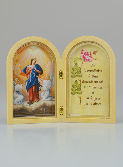Icono Díptico Virgen María Desatanudos + Oración de Bendición (pic 2)