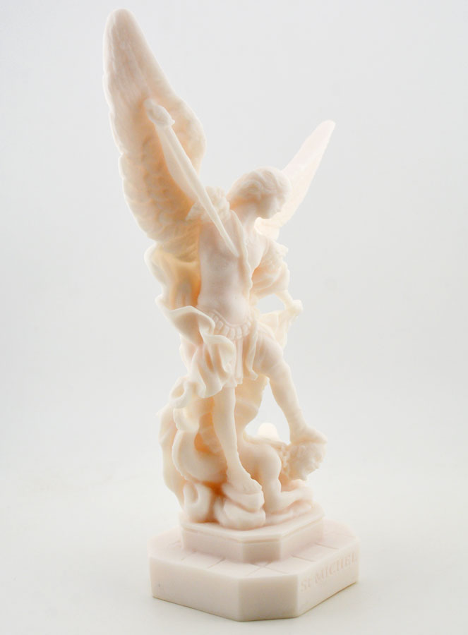 Estátua São Miguel Arcanjo em Alabastro - 23 cm (pic 3)