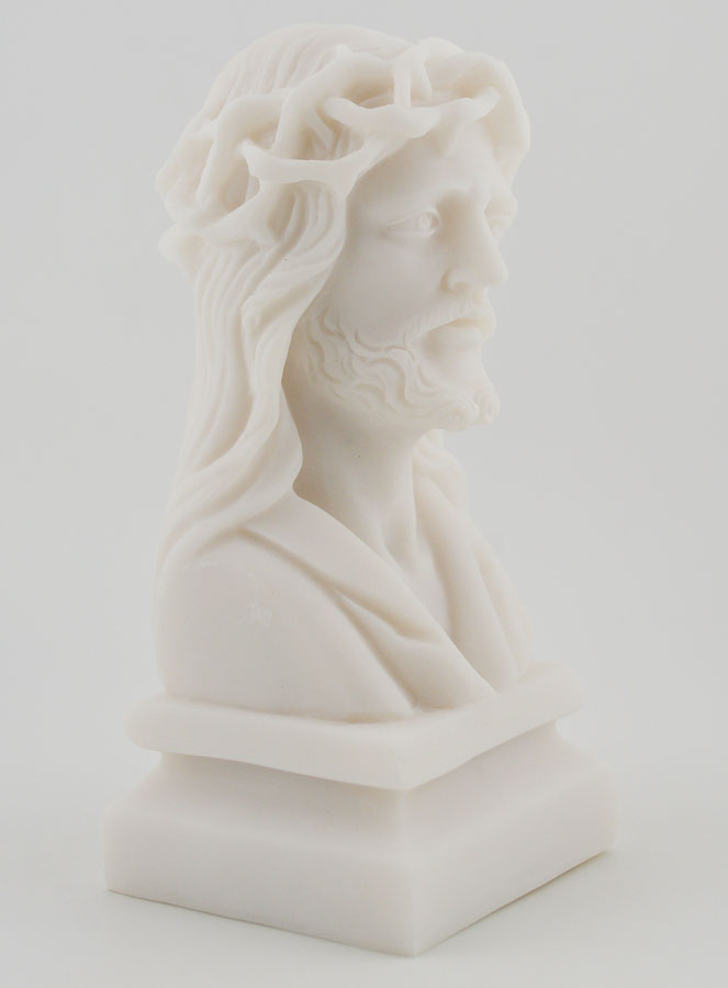Estatuilla Busto Jesucristo Coronado de espinas de Alabastro (pic 3)