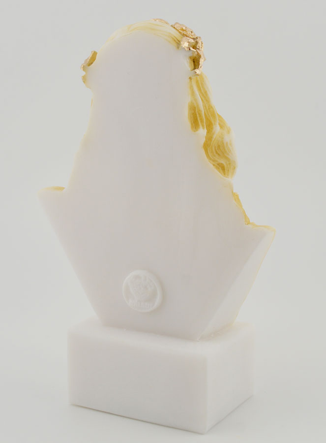 Estatuilla Busto Sagrado Corazón de Jesucristo Coronado de espinas de Alabastro (pic 4)