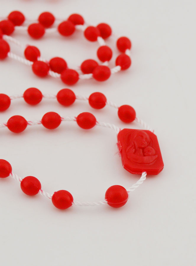 Rosario Plástico Rojo (pic 4)