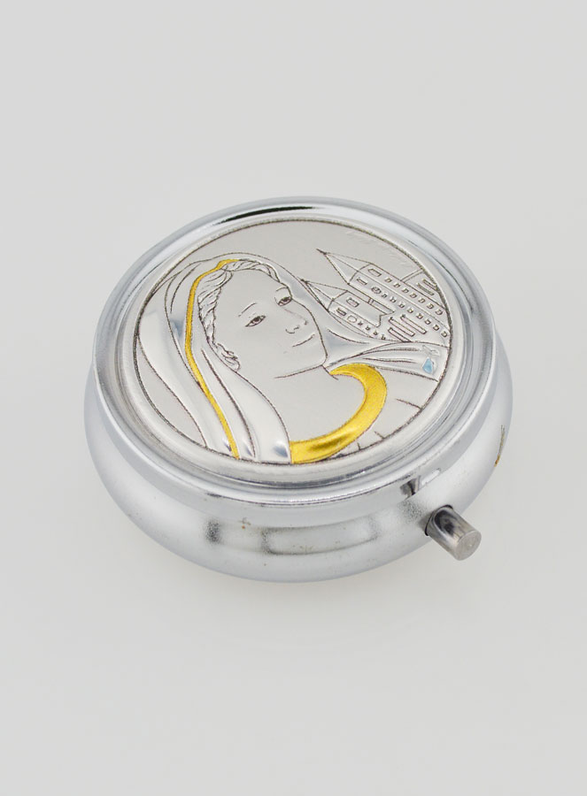 Pastillero Nuestra Señora de Medjugorje - Caja y Medalla de Plata (pic 3)